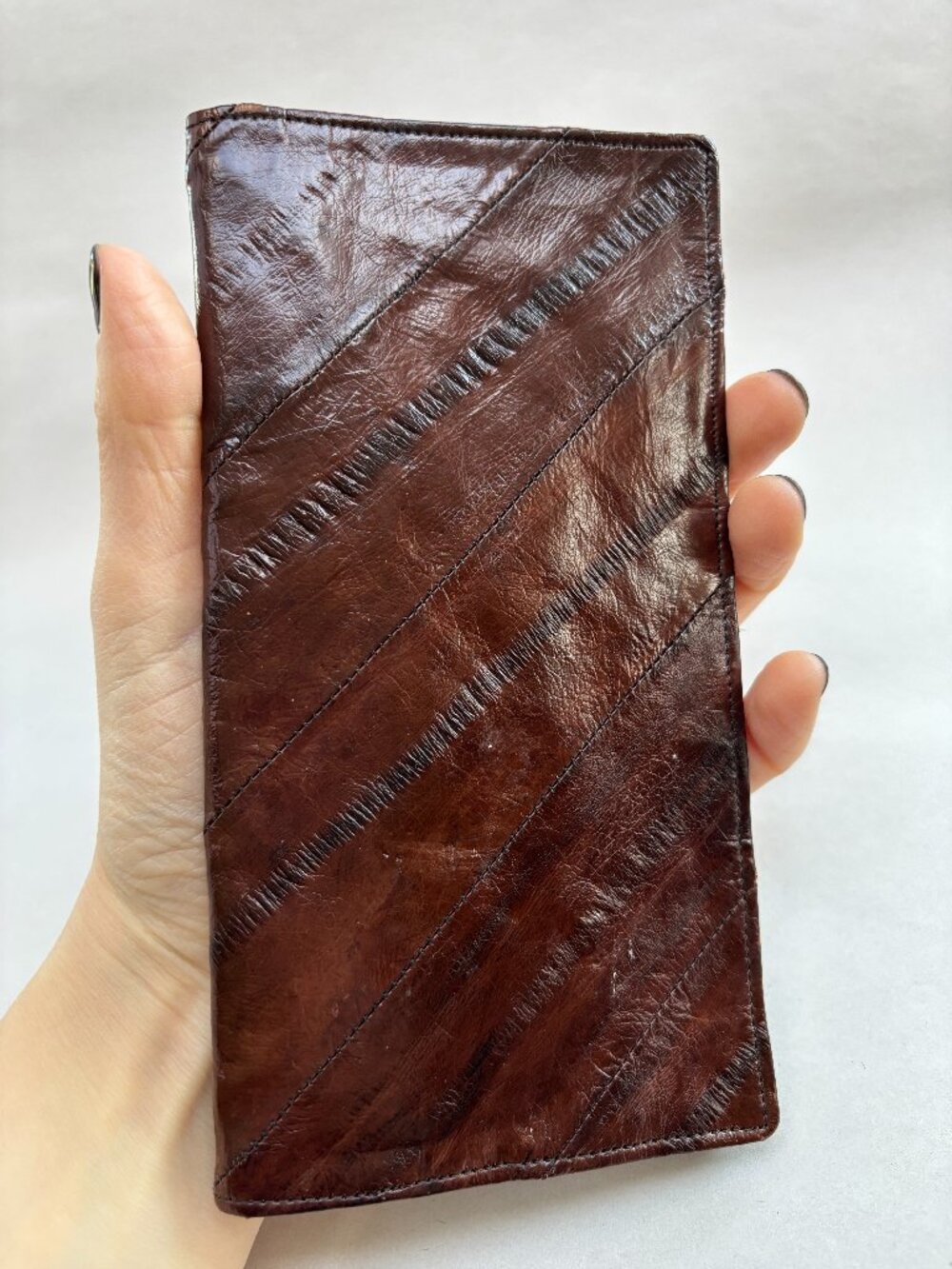 Vintage Chestnut Brown Eelskin Wallet